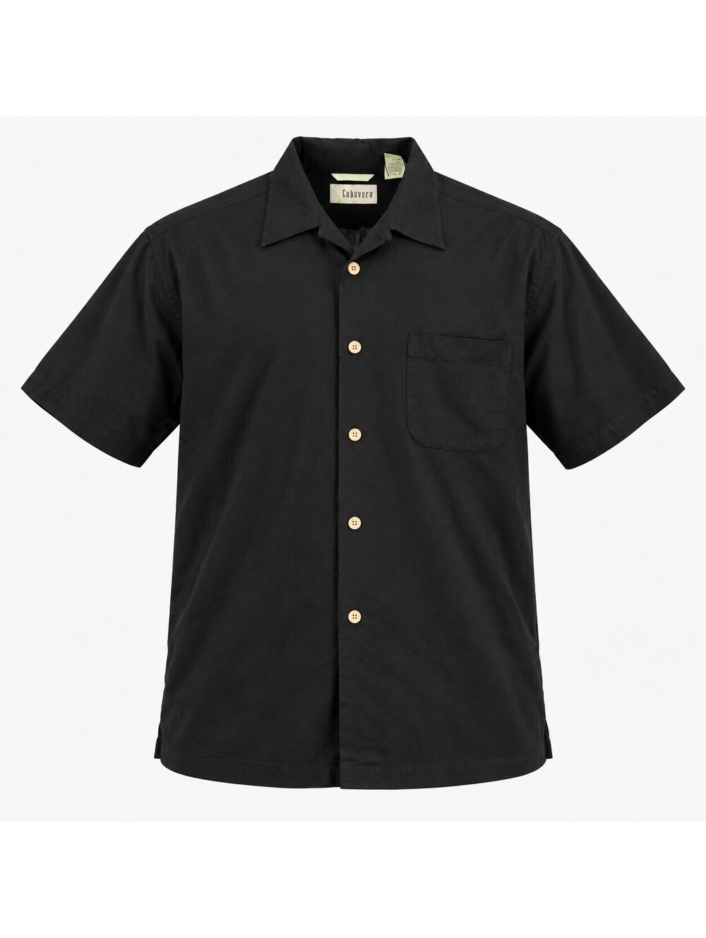Cubavera Dos Equis Men’s Large Black Camp Shirt Rayon Blend Embroidered Beer